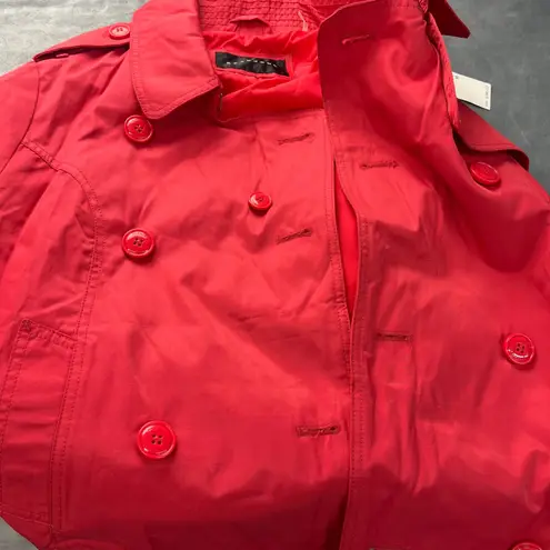 Sean John NWT  Women's Size M Red Button-Up Double Breasted Coat Bomber Jacket