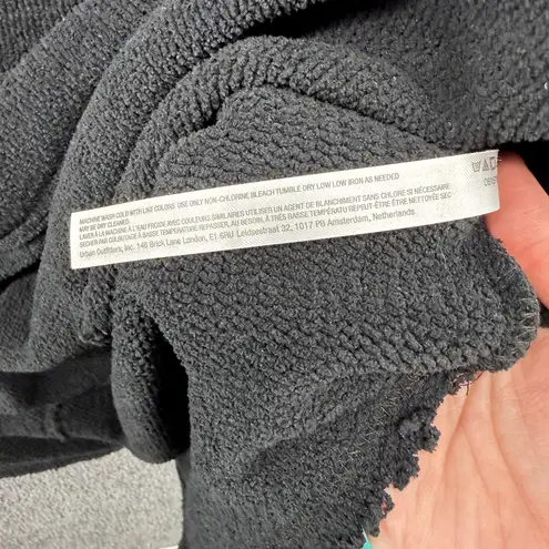 FP Beach Free People Beach Black Oversized Tunic Sweatshirt Hoodie Raw Hem Small - Image 6