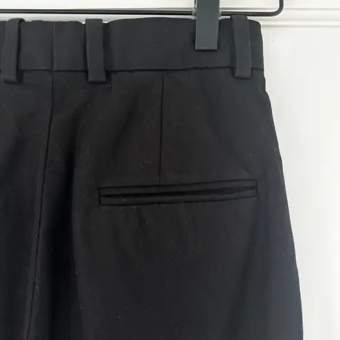 COS Pleated Trousers High Waist Cuffed Hem Relaxed Fit Black Size 2