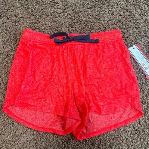 BOBS from Skechers Lounge Shorts Knit Drawstring Back Pocket Red Small NWT Red