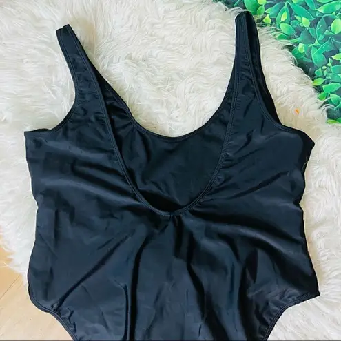 One Piece Swimsuit plus size black 2X Black