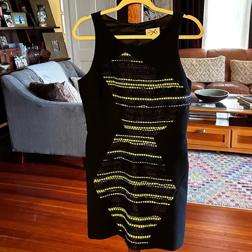 Milly Abstract Textile Knit Front Sheath Dress tag sz 8 fits best on sz 6-8