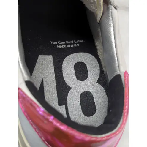 P448 Jack White Pink Rainbow Leopard Reflector Sneakers Woman's 41 /11