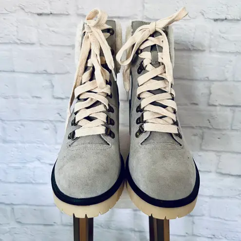 NEW Grey Sherpa Boots Gray Size 6.5