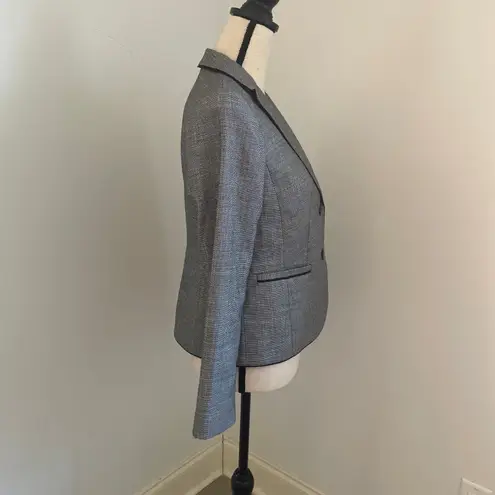 Talbots  Houndstooth Blazer 2P Black White Career Office Jacket Mature Corpcore