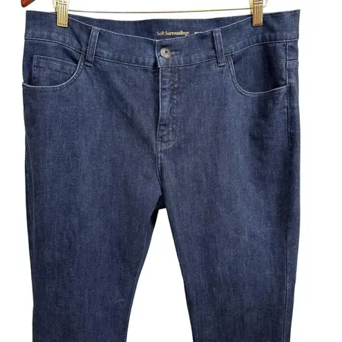 Soft Surroundings Dark Blue Straight Leg Jeans 14P