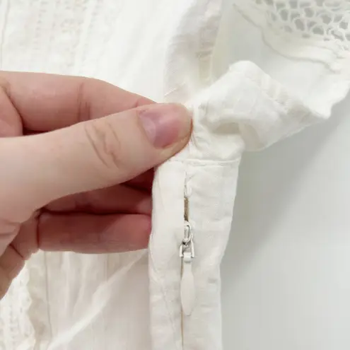 The Kooples Womens Cottagecore Soft Girl Lace Trim Cotton Mini Dress Size 0