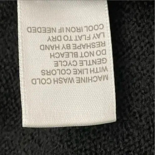 StitchDrop Fuzzy Black Grey Cozy Oversized Hooded Sweater Dress Sleeves Sz XL Black