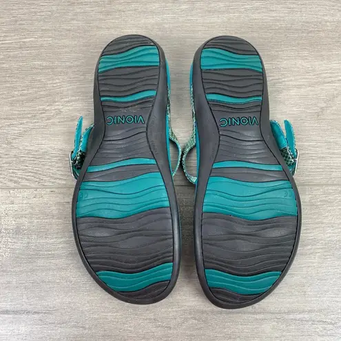 Vionic Teal Blue Snakeskin Karina Sandal Sz.9