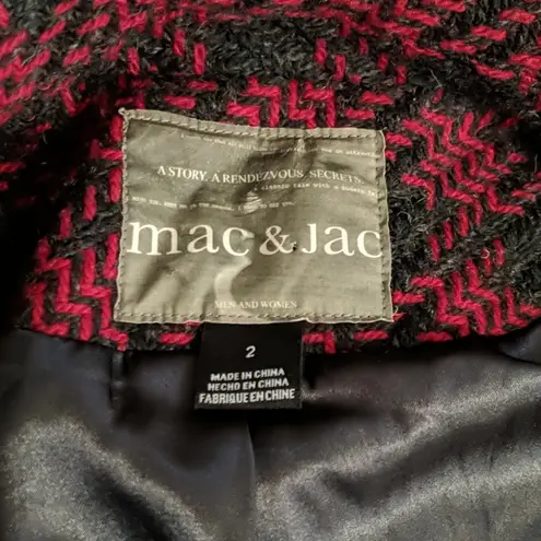 Mac & Jac | Black and Red coat Size 2