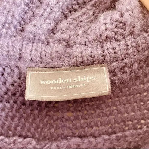 Wooden Ships Mohair Wool Blend Cowl Neck Sweater Purple size S/M