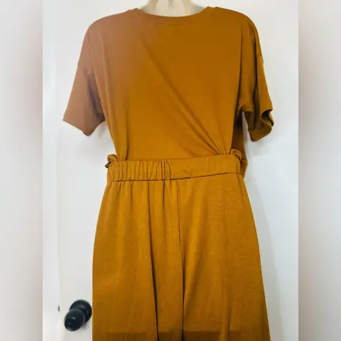 Pretty Garden Two Piece Outfit Short Sleeve Long Pants Leisure Jogger Set Sz S