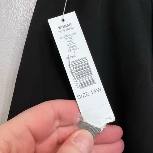 Kate Hill NWT Women Career Pants Trouser High Waisted Office Silk Black Size 14W