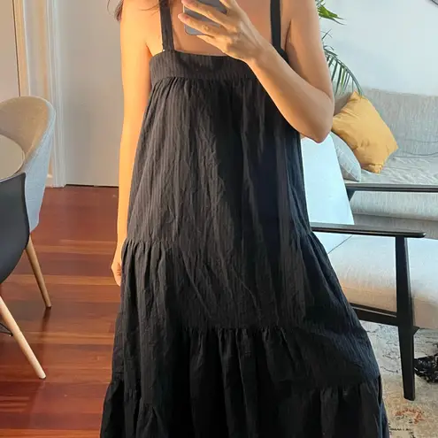 Jenni Kayne maxi summer black sleeveless dress cotton size S