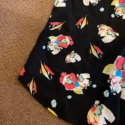 Yumi Kim Women’s Black Floral 3/4 Button Blouse