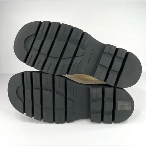 Bottega Veneta Lug Boot Military Calf Leather Lace-up White Combat Boots EU 39.5