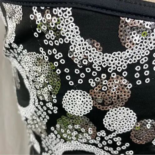 Weissman Black Embellished Sequins Bodysuit M Size M