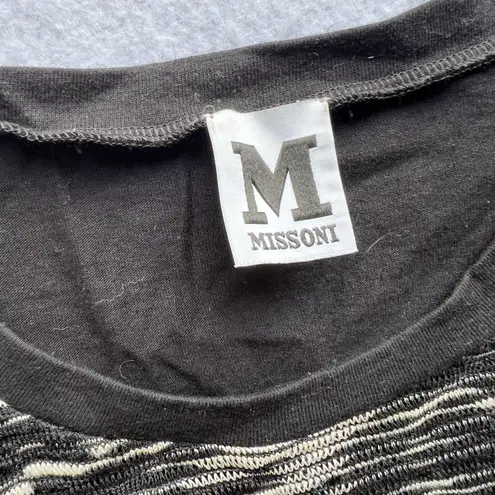 Missoni M Knit Sweater Dress Sz Med Black Black Space Dye Italy Tunic