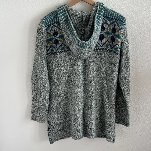 Royal Robbins Knit Zip Up Hoodie Sweater Wool Blend Women’s Large Blue Gray L