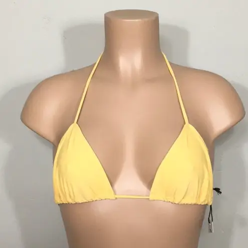 Rachel Pally yellow triangle bikini top.