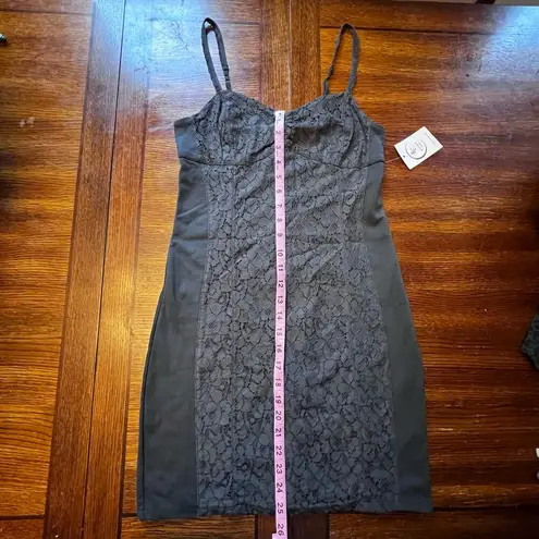 American Eagle  Black Floral Lace Sleeveless Tank Bodycon Mini Dress Size 8