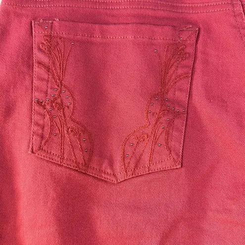 Gloria Vanderbilt  Amanda Slimming Effect Pink Denim Bermuda Shorts