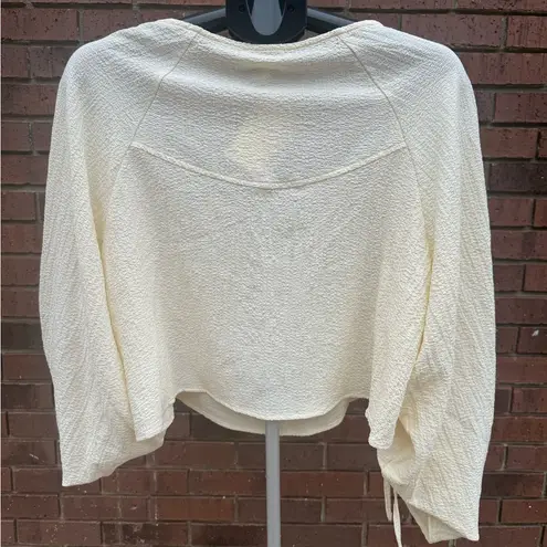 Prómesa Promesa Romantic Blouse Top Womens Size Medium Puff Sleeve Cream Off White Fairy