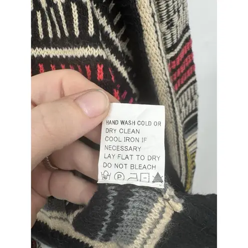 FATE Cardigan Women Small Black Multicolor Western Bohemian Cowgirl Cabincore