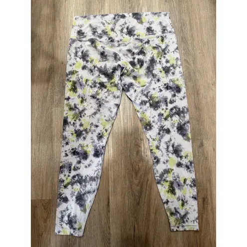 Lululemon  Womens Marble Yellow Gray Athletic Leggings Size 16