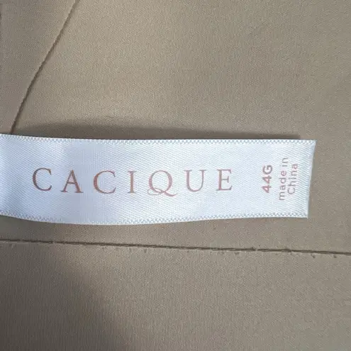 Cacique 44G Bra Totally Smooth Lightly Lined Full Coverage T-Shirt Underwire Tan