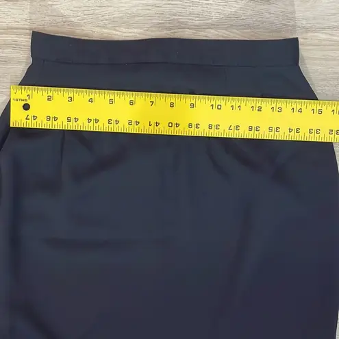 Navy Blue Japanese Made Skirt Light Sheer Material with Silky Lining Zip Up Back