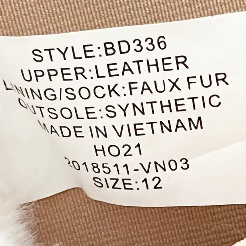 J.Crew  Suede Leather Upper  Faux Fur Lined Clog Studded Boots, Size 12