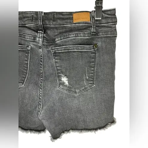 Judy Blue Distressed Cutoff Denim Shorts Size S Grey