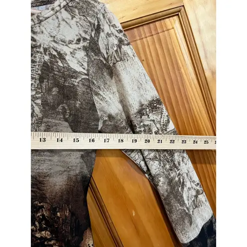 Roberto Cavalli Y2k NWT Abstract Baroque Print Long Sleeve Cocktail Dress Medium