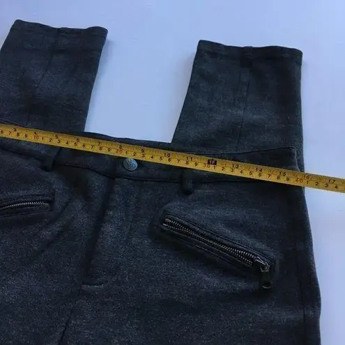 NYDJ Not Your Daughter Jeans pants Ski Zip Ponte charcoal gray LEGGINGS Size 8