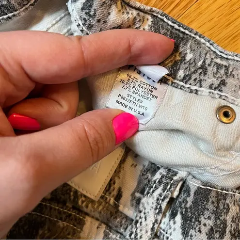 Pistola Revolve Snake Skin Print Raw Hem Jeans size 25