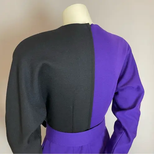 Vintage Color Blocked Dress Ursula Retro Disneybounding Halloween Costume 90s Purple Size XS
