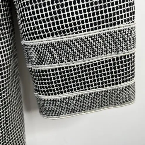 Escada Sz 36 US 6 Blazer Jacket Margaretha Ley Wool Silk Black Check One Button