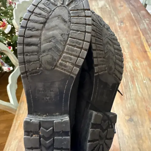 Rock & Candy by Zigi Black Lace Up Boots Size 10 Vintage Combat Grunge Plaid 90s