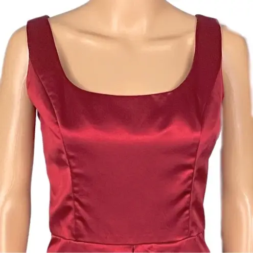 After Six red Taffeta A-line semi-formal or bridesmaid dress. Size 12. EUC