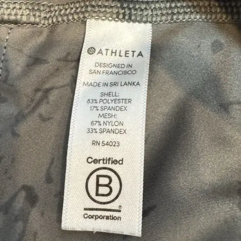 Athleta  Velocity Stash Pocket 7/8 Tights XL Marble Gray Athleisure Workout Gym