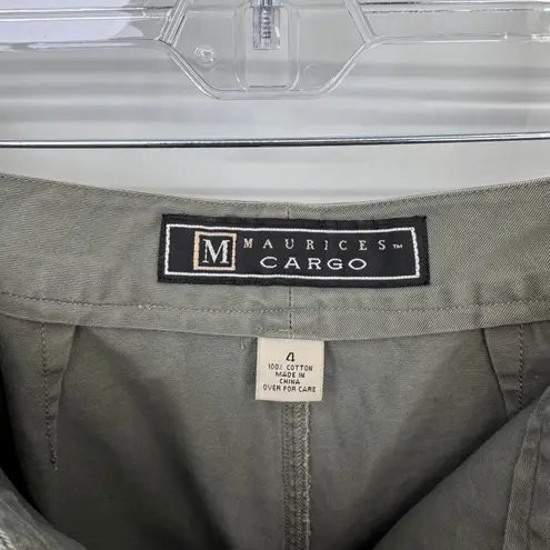 Maurice's Vintage Y2K Cargo Skirt Midi Utility Pockets Casual Khaki Green Size 4