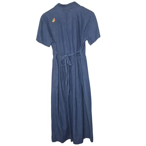 Alfred Dunner Hot Air Balloon Midi Dress Art Teacher Vintage 90s Size 10