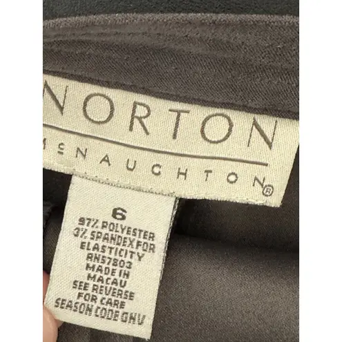 Norton Mcnaughton Womens Maxi Skirt Size 6 Grey Floral Faux Suede Vamp Goth