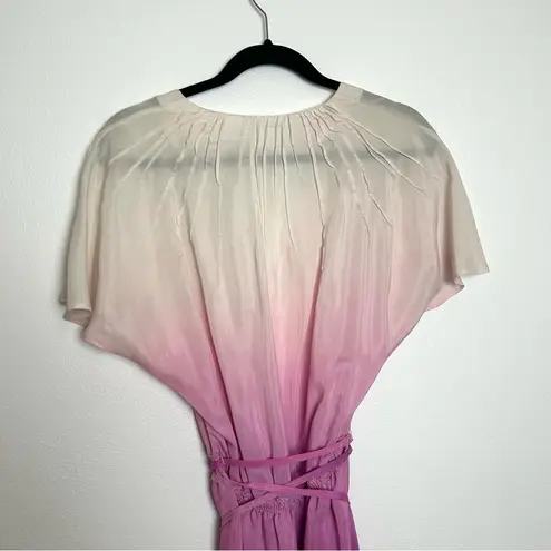 Adam Lippes Silk Ombré Dress with Waist Wrap Tie