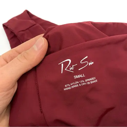 Riot Swim Milli One Piece Deep V Swimsuit Merlot S