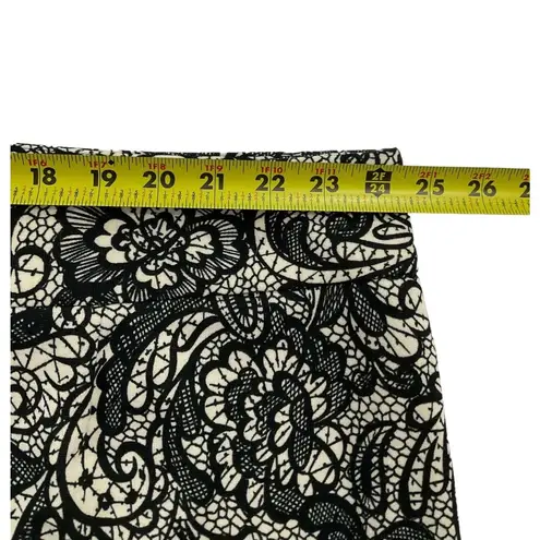 Lane Bryant  Women Plus Size 28 Skirt Black White Pencil (8-323)