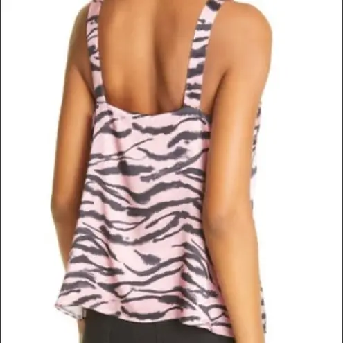 Cami NYC Diane Prism Pink Zebra Silk Tank Top