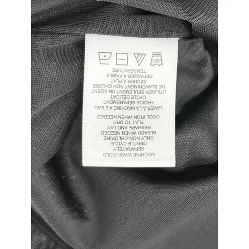 Stacy London Womens Sequin Top Large Disco Party Glam Metallic Sparkle Showgirl Black