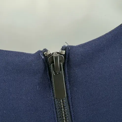 Liverpool Dress SZ 14/32 NWT Navy Zipper Detail Plus Curvy Sheath Sleeveless